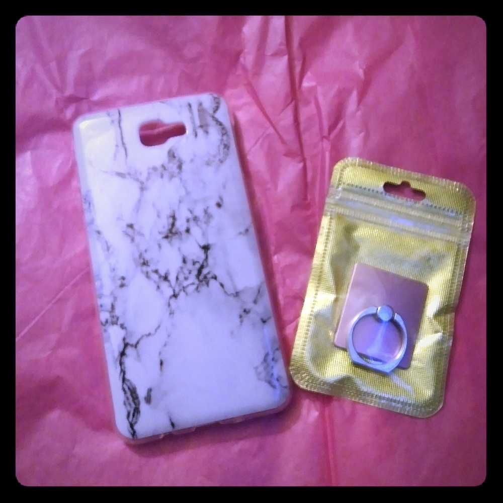 Samsung galaxy prime case w/ rose gold ring holdr